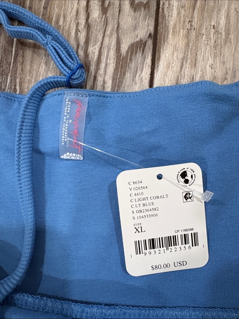 NWT FP Movement Hot Shot Strappy Onesie Light Cobalt Blue XL - Picture 4 of 9